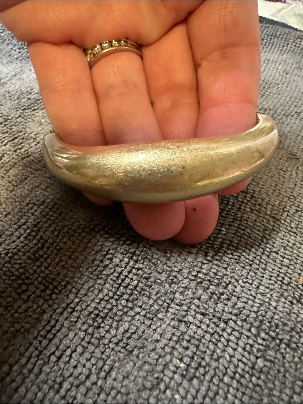 Gold clamper bracelet